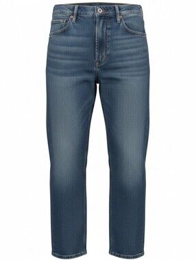 RE/DONE 90s High Rise Extra Crop Straight Leg Jeans Size 28 Mid Blue Wash Levi's